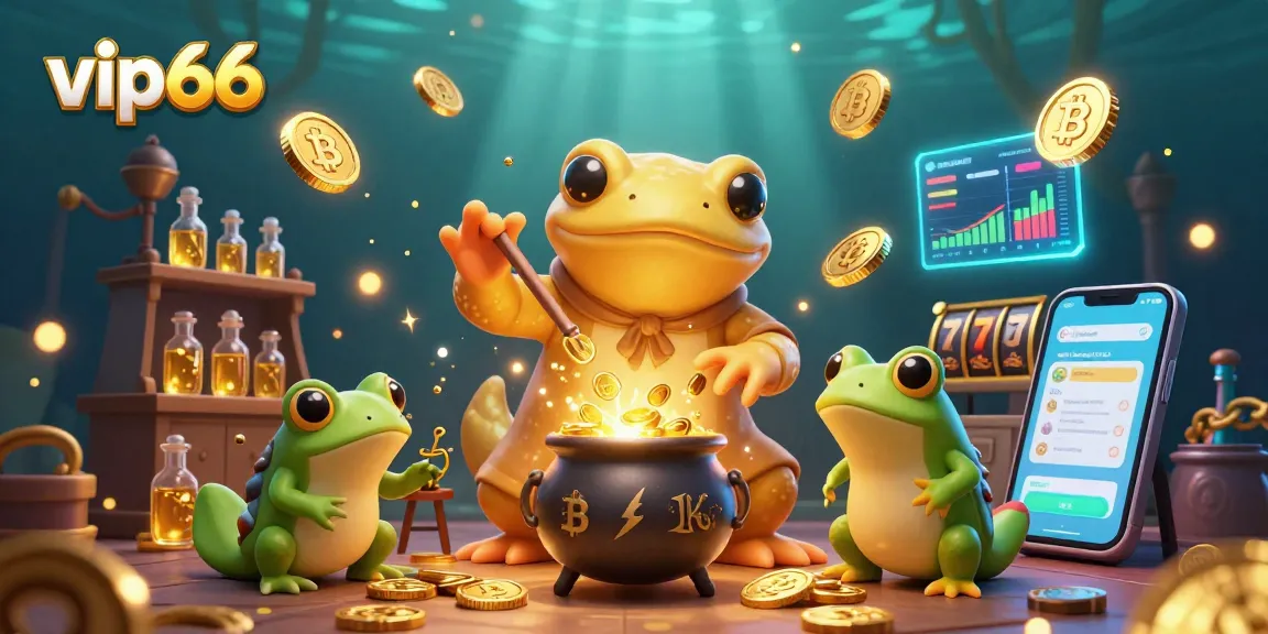 Experience vibrant gaming action at vip66, featuring gold-coin alchemy in a captivating medieval casino scene.