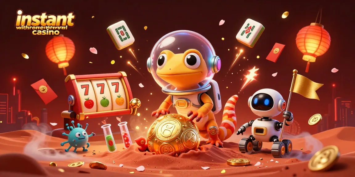 Experience the thrill of an instant withdrawal casino with our alien-themed 3D illustration showcasing fast payouts.