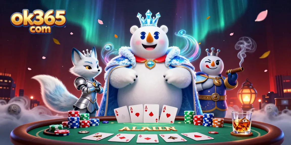 Experience thrilling gameplay at ok365 com with a vibrant illustration featuring a dynamic poker scene.