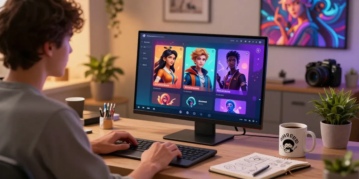 Engaging character ai nsfw roleplay session with vibrant digital interface and diverse character designs, capturing the essence of immersive AI interactions.