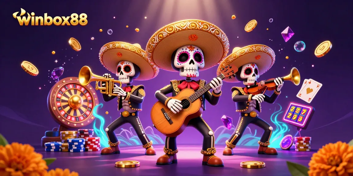 Winbox88 delivers excitement with a vibrant mariachi scene of gambling joy.