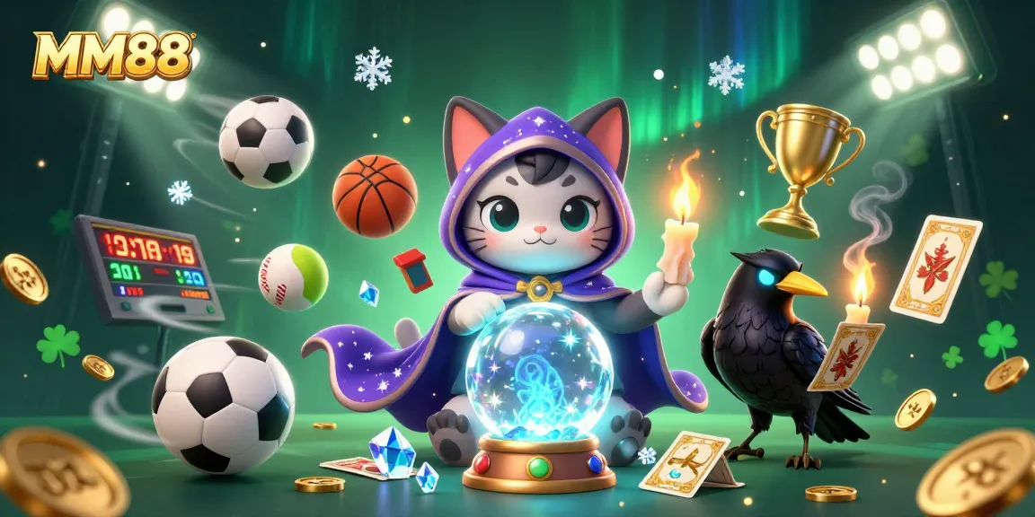 Experience thrilling gambling with the MM88 mystic cat and colorful sports elements.