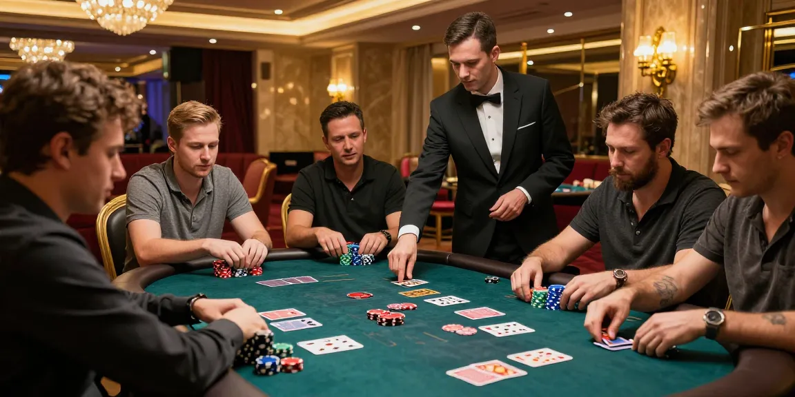 Players enjoying a game at Rikvip's vibrant gambling table, showcasing excitement and strategy.