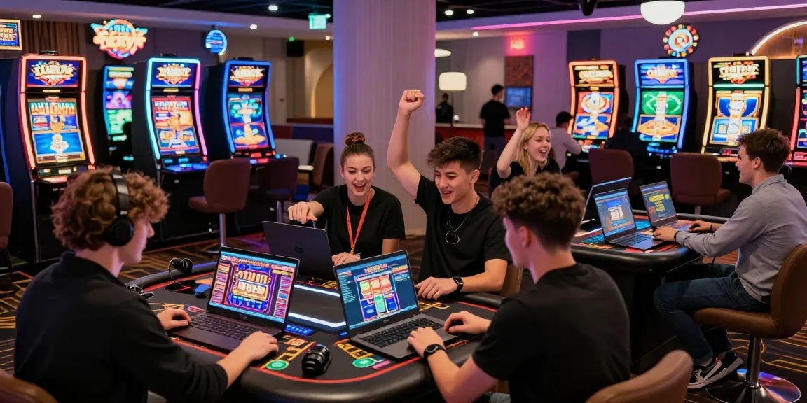 Players enjoying a lively online casino atmosphere, showcasing uk casinos not on gamstop and their enticing game offerings.