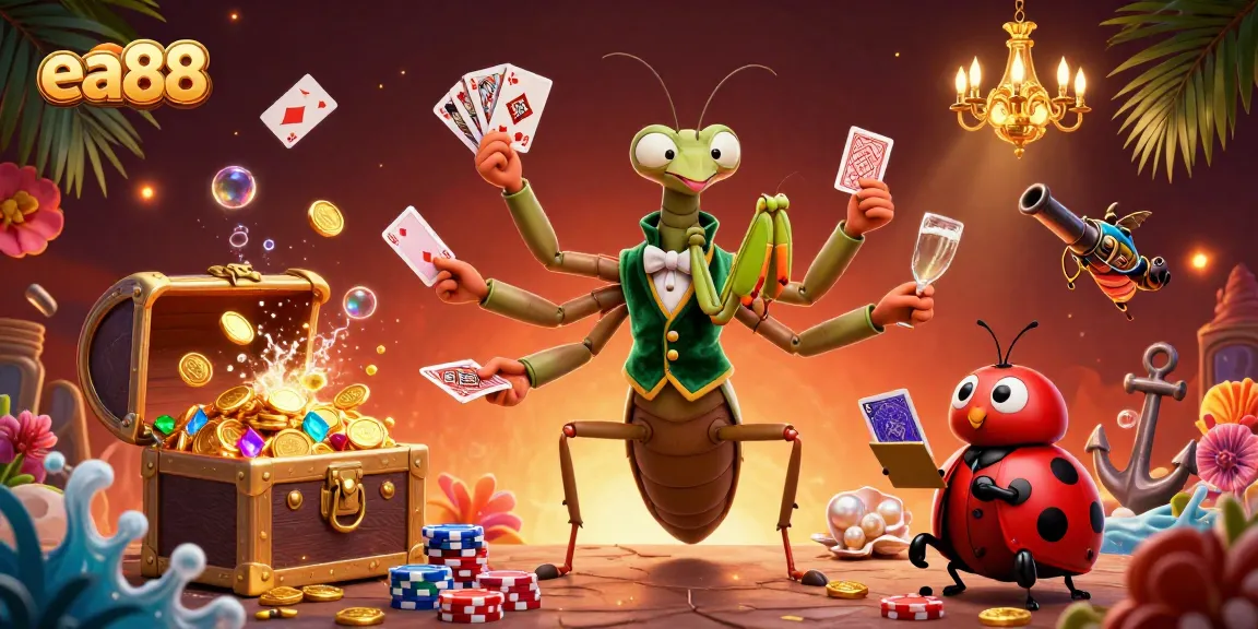 ea88 offers an exciting gambling experience with colorful characters, dynamic casino elements, and vibrant visuals.
